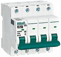 Выключатель автоматический DEKraft ВА-103 4п 20А C 6кА картинка